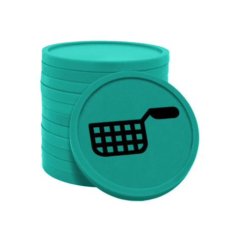 Gekleurde snack consumptiemunten Ø29mm - 100 stuks