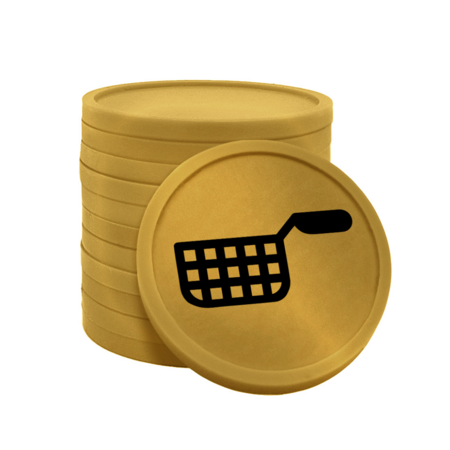 Gekleurde snack consumptiemunten Ø29mm - 100 stuks