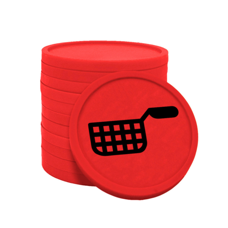 Gekleurde snack consumptiemunten Ø29mm - 100 stuks