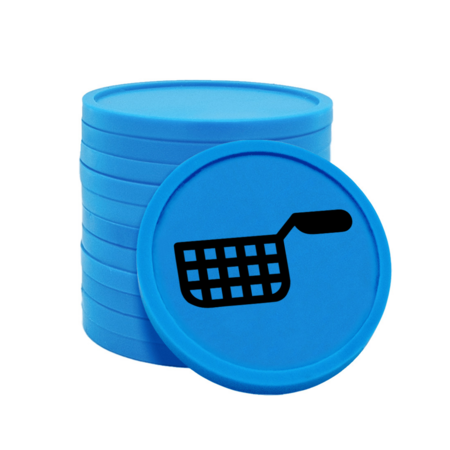 Gekleurde snack consumptiemunten Ø29mm - 100 stuks