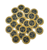 Houtmotief munten Ø35mm met jouw eigen ontwerp - per 100 stuks