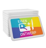 CombiCraft Plastic rechthoek munten 50 x 35 mm met jouw eigen ontwerp - per 100 stuks