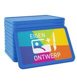 CombiCraft Plastic rechthoek munten 50 x 35 mm met jouw eigen ontwerp - per 100 stuks