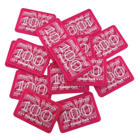 CombiCraft Plastic rechthoek munten 50 x 35 mm met jouw eigen ontwerp - per 100 stuks