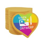 CombiCraft Hartje plastic munten 40x40mm met jouw eigen ontwerp - per 100 stuks