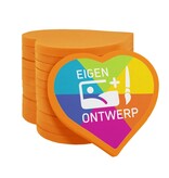 CombiCraft Hartje plastic munten 40x40mm met jouw eigen ontwerp - per 100 stuks