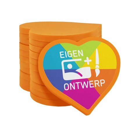 CombiCraft Hartje plastic munten 40x40mm met jouw eigen ontwerp - per 100 stuks