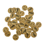 CombiCraft Houtmotief munten Ø23mm met jouw eigen ontwerp - per 100 stuks