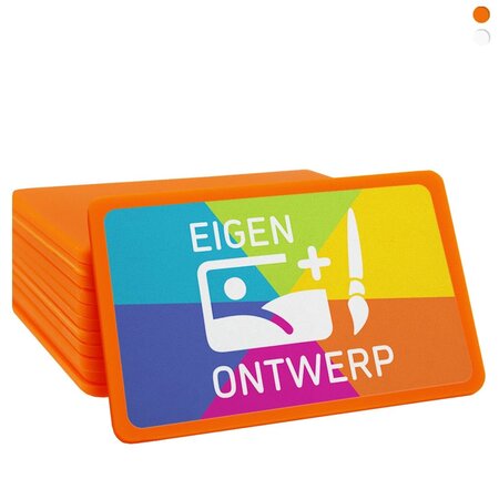 CombiCraft Rechthoekige plastic munten 64x42mm met jouw eigen ontwerp - per 100 stuks