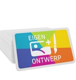 Rechthoekige plastic munten 64x42mm met jouw eigen ontwerp - per 100 stuks