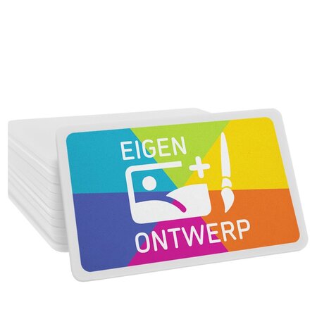 CombiCraft Rechthoekige plastic munten 64x42mm met jouw eigen ontwerp - per 100 stuks