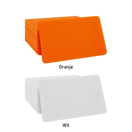 Rechthoekige plastic munten 64x42mm met jouw eigen ontwerp - per 100 stuks