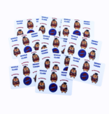 Rechthoekige plastic munten 64x42mm met jouw eigen ontwerp - per 100 stuks