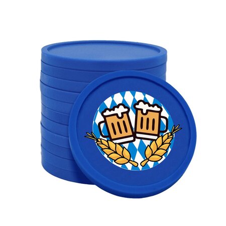 CombiCraft Gekleurde Oktoberfest consumptiemunten Ø29mm - 100 stuks