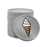 Gekleurde softijs consumptiemunten Ø29mm - 100 stuks