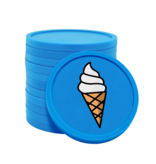 Gekleurde softijs consumptiemunten Ø29mm - 100 stuks