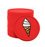 CombiCraft Gekleurde softijs consumptiemunten Ø29mm - 100 stuks