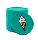 CombiCraft Gekleurde softijs consumptiemunten Ø29mm - 100 stuks