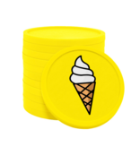 Gekleurde softijs consumptiemunten Ø29mm - 100 stuks