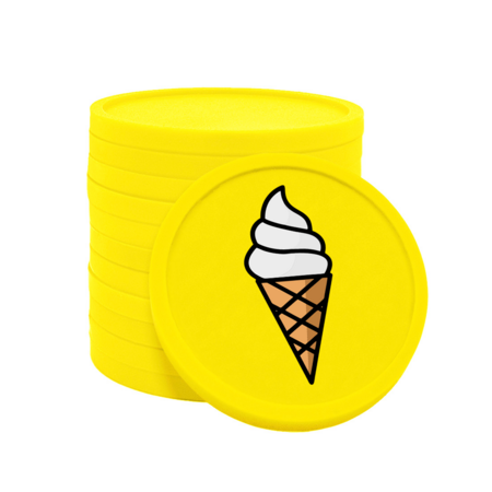 CombiCraft Gekleurde softijs consumptiemunten Ø29mm - 100 stuks