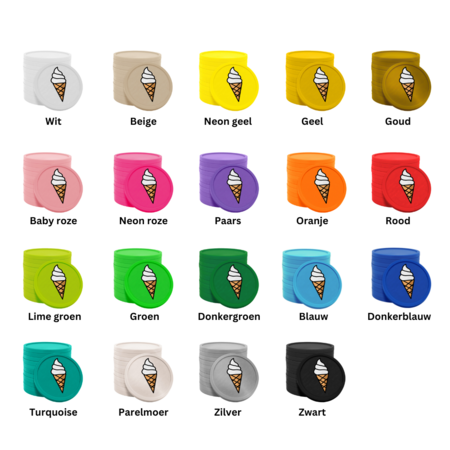 Gekleurde softijs consumptiemunten Ø29mm - 100 stuks