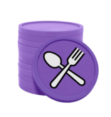 CombiCraft Bestek met vork en lepel consumptiemunten Ø29mm - 100 stuks