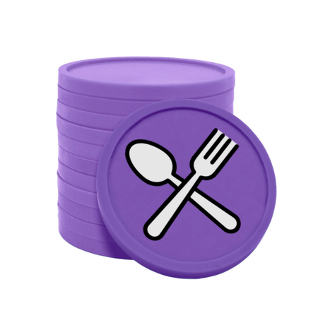 CombiCraft Bestek met vork en lepel consumptiemunten Ø29mm - 100 stuks