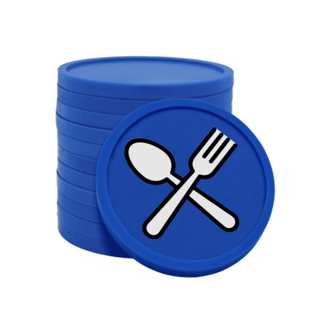 CombiCraft Bestek met vork en lepel consumptiemunten Ø29mm - 100 stuks