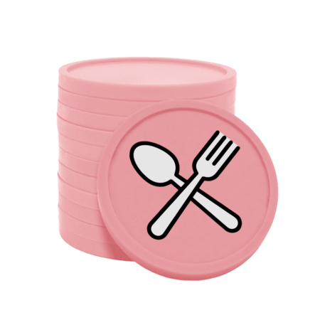CombiCraft Bestek met vork en lepel consumptiemunten Ø29mm - 100 stuks
