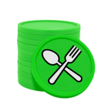 CombiCraft Bestek met vork en lepel consumptiemunten Ø29mm - 100 stuks