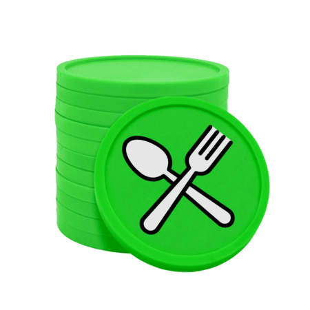 CombiCraft Bestek met vork en lepel consumptiemunten Ø29mm - 100 stuks