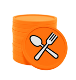 CombiCraft Bestek met vork en lepel consumptiemunten Ø29mm - 100 stuks