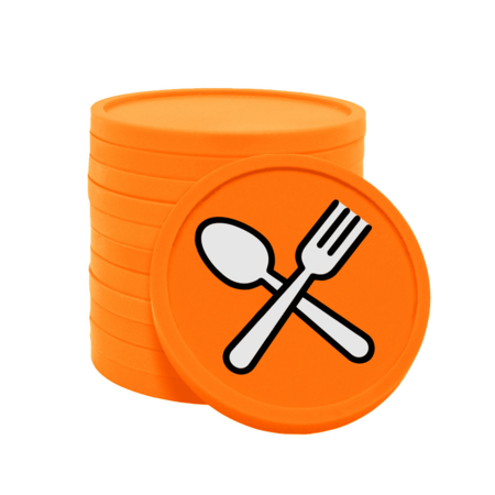 CombiCraft Bestek met vork en lepel consumptiemunten Ø29mm - 100 stuks