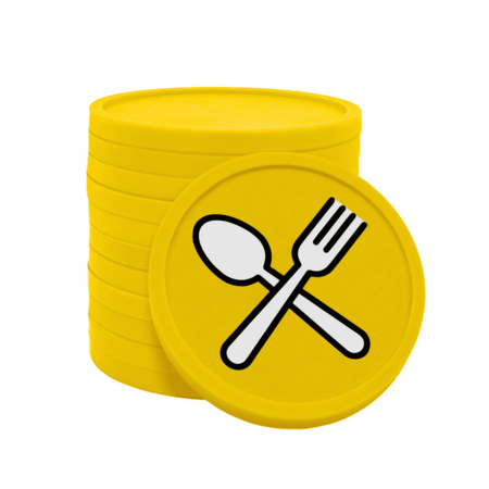 CombiCraft Bestek met vork en lepel consumptiemunten Ø29mm - 100 stuks