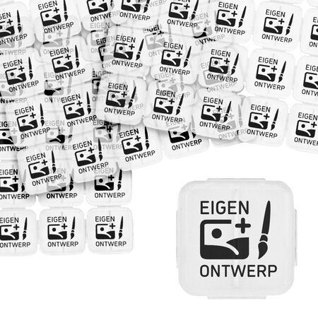 Transparante breekmunten met eigen ontwerp - per 1000 stuks