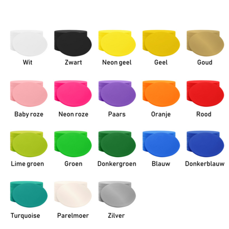 CombiCraft Plastic bedrukte ovaal munten met jouw eigen ontwerp 55x35mm vanaf 3000 stuks - per 1000 stuks
