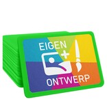 CombiCraft Plastic bedrukte rechthoek munten met jouw eigen ontwerp 85x55mm - per 100 stuks