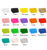 Plastic bedrukte rechthoek munten met jouw eigen ontwerp 65x43mm vanaf 3000 stuks - per 1000 stuks