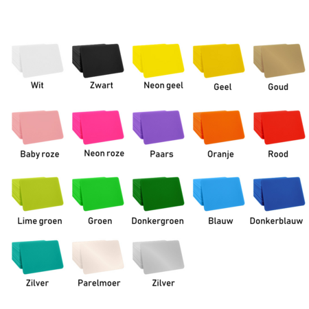 CombiCraft Plastic bedrukte rechthoek munten met jouw eigen ontwerp 65x43mm vanaf 3000 stuks - per 1000 stuks