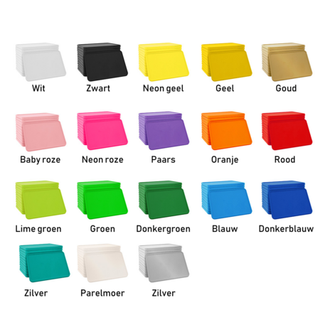 Plastic rechthoek munten 50x35mm met jouw eigen ontwerp vanaf 3000 stuks - per 1000 stuks