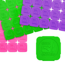 Plastic breekmunten reliëf - 1000 stuks