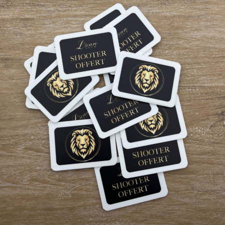 CombiCraft Witte plastic rechthoek munten 54 x 39 mm met jouw eigen ontwerp - per 100 stuks