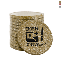 Bedrukte munten plastic Ø29mm - 100 stuks