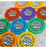 CombiCraft Kleurenmix bedrukte munten plastic Ø29mm - per 108 stuks