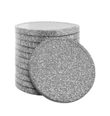 Blanco plastic munten glitter 29mm - per 100 stuks