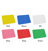 Blanco plastic munten rechthoek 50x35mm - per 100 stuks