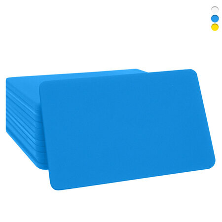 Blanco plastic munten rechthoek 65x43mm - per 100 stuks