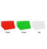Blanco plastic munten rechthoek 85x55mm - per 100 stuks