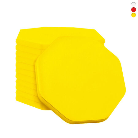 Blanco plastic munten achthoek 38x38mm - per 100 stuks