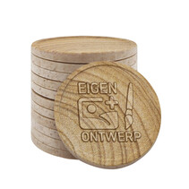 Reliëfmunten houtmotief Ø29mm - 1000 stuks